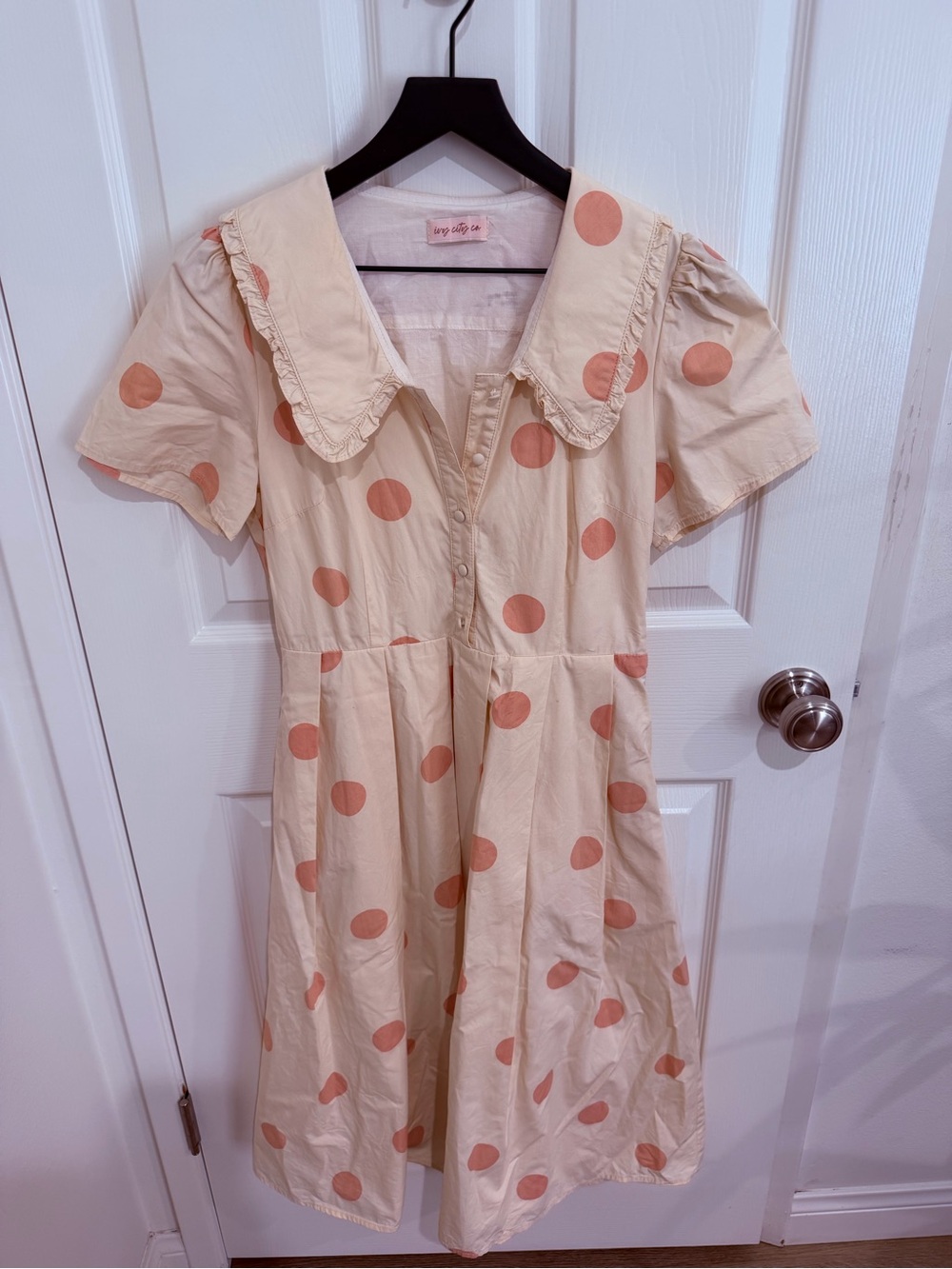 Ivy City Co Cream Dress with matching baby